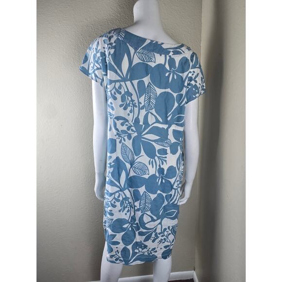 Boden Blue and White Floral Midi Dress - Picture 6 of 9